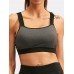 Plus Size Women Sport Contrast Color Quick Dry Workout Fitness Bra